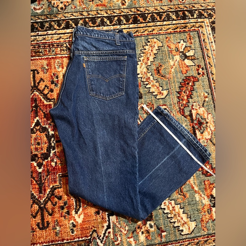 Levis Orange Tab 575 Flare Bell Bottom Jeans 38 (35)X 32 Vintage Great Condition - Picture 12 of 14